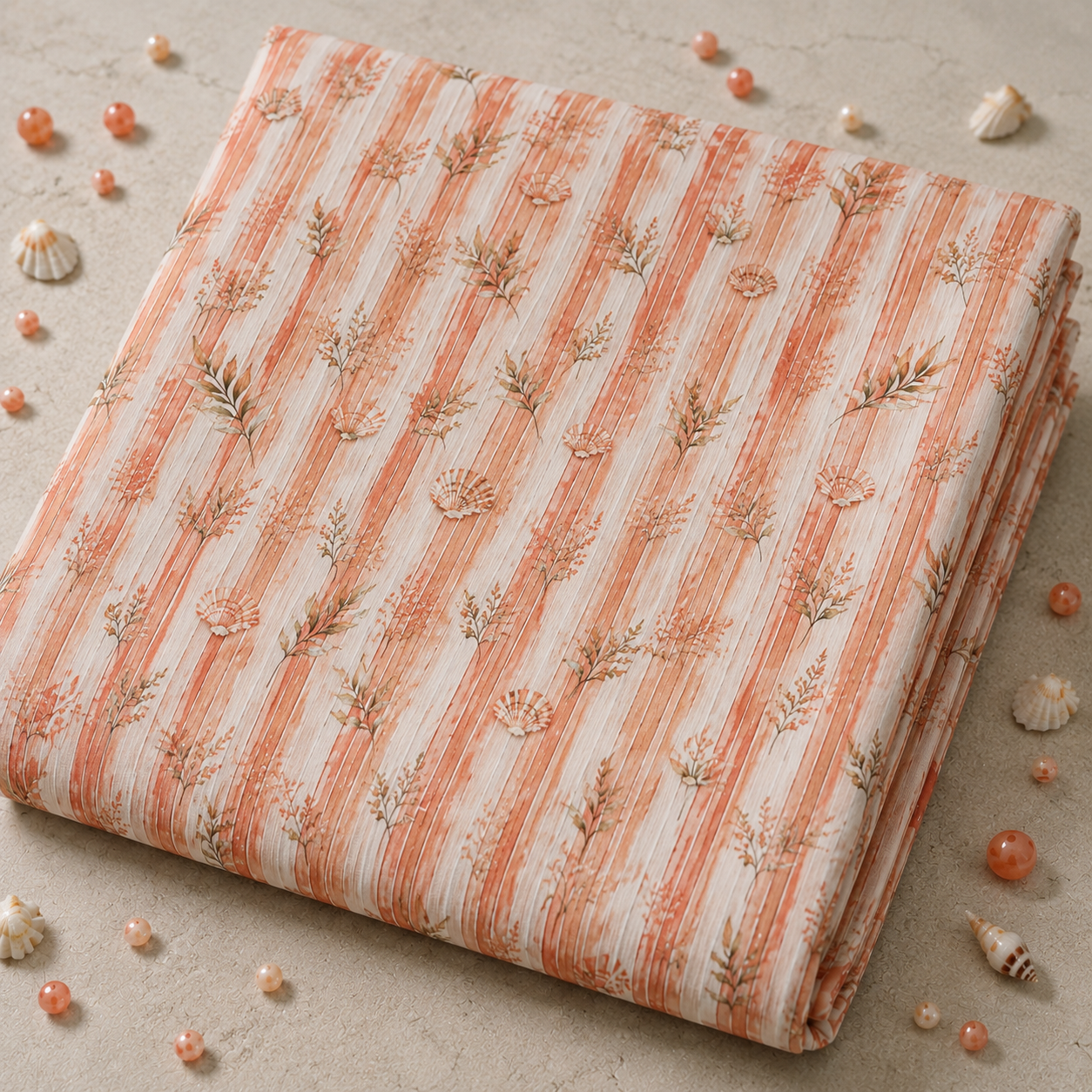 Mediterranean Dream Coastal Botanical Print – Cotton Polyester