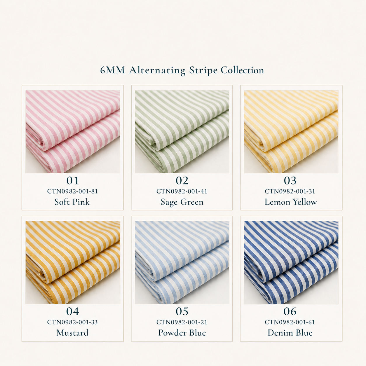 6MM Alternating Candy Stripes Printed Fabrics