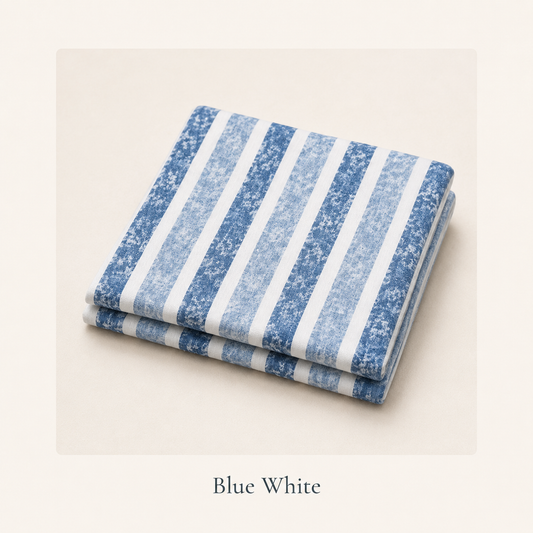 SAMSÉ Multicolour Acid-Wash Stripe Printed 100% Rayon Fabric