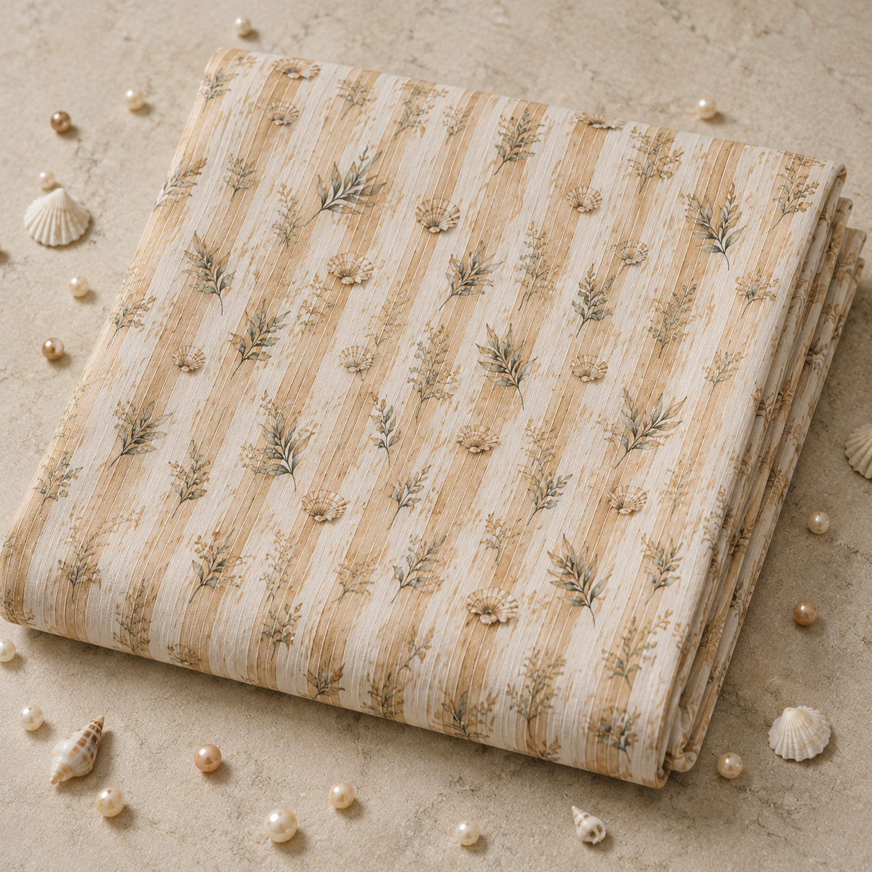 Mediterranean Dream Coastal Botanical Print – Cotton Polyester
